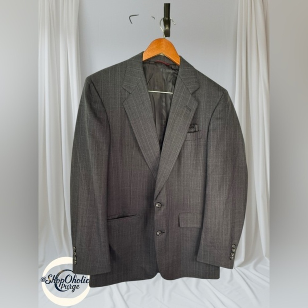 Hart Schaffner & Marx Mens suit jacket Gray Pinstripe Blazer Men’s Size 40 R